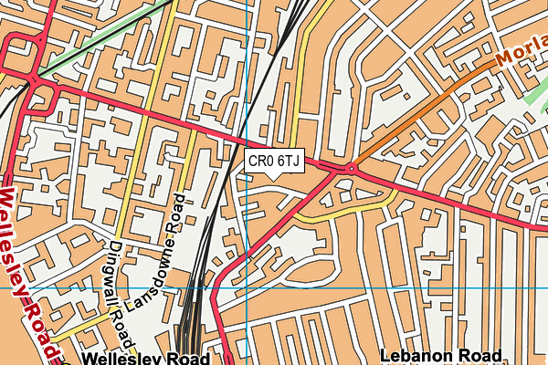 CR0 6TJ map - OS VectorMap District (Ordnance Survey)