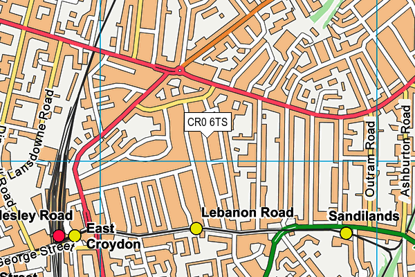 CR0 6TS map - OS VectorMap District (Ordnance Survey)