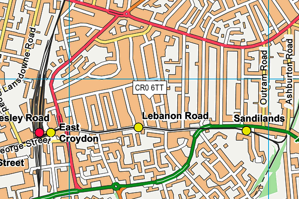 CR0 6TT map - OS VectorMap District (Ordnance Survey)