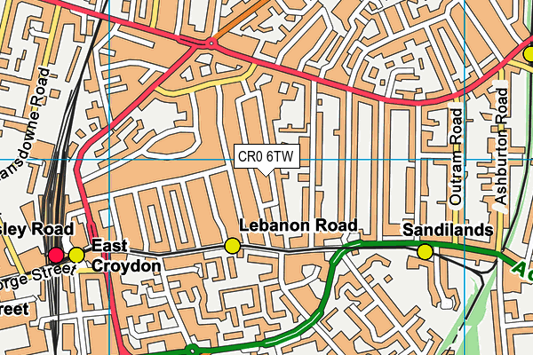 CR0 6TW map - OS VectorMap District (Ordnance Survey)