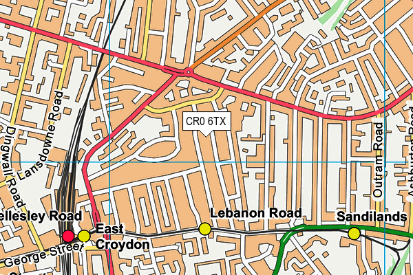 CR0 6TX map - OS VectorMap District (Ordnance Survey)