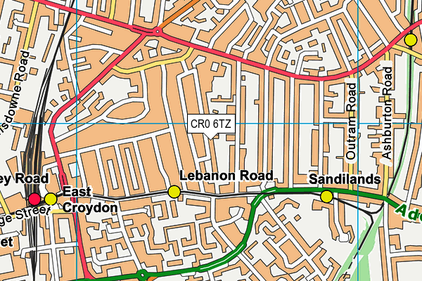 CR0 6TZ map - OS VectorMap District (Ordnance Survey)