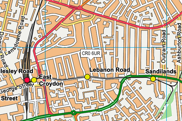 CR0 6UR map - OS VectorMap District (Ordnance Survey)