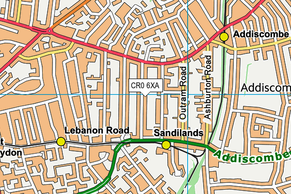 CR0 6XA map - OS VectorMap District (Ordnance Survey)