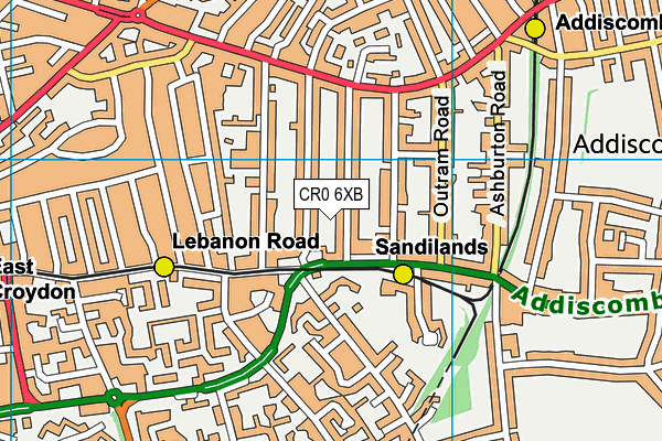 CR0 6XB map - OS VectorMap District (Ordnance Survey)