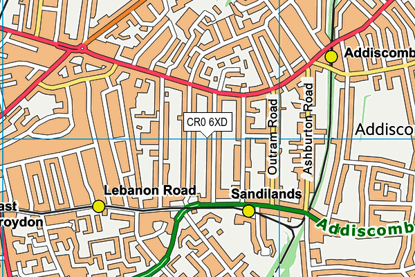 CR0 6XD map - OS VectorMap District (Ordnance Survey)