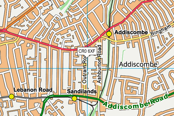 CR0 6XF map - OS VectorMap District (Ordnance Survey)