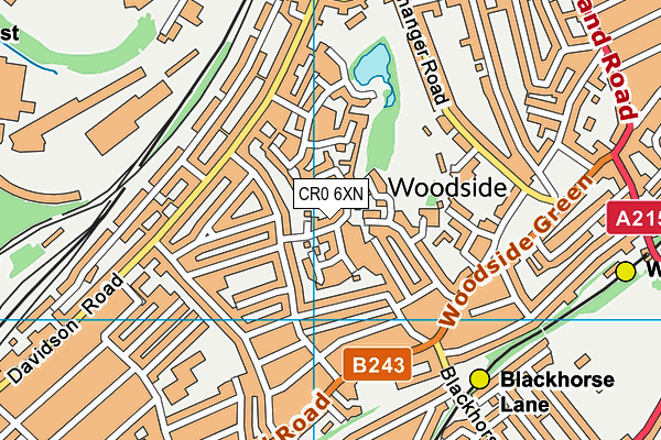 CR0 6XN map - OS VectorMap District (Ordnance Survey)