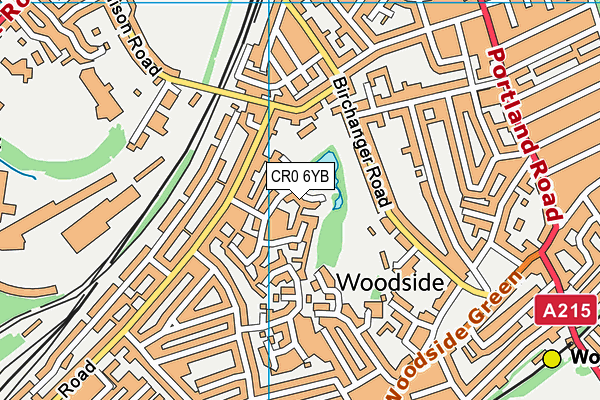 CR0 6YB map - OS VectorMap District (Ordnance Survey)