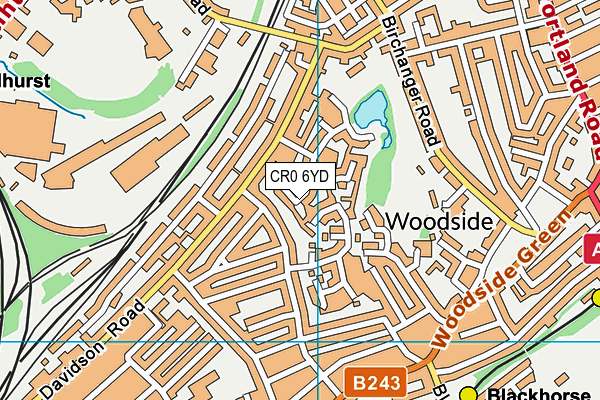 CR0 6YD map - OS VectorMap District (Ordnance Survey)