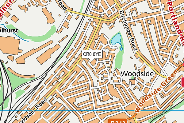 CR0 6YE map - OS VectorMap District (Ordnance Survey)