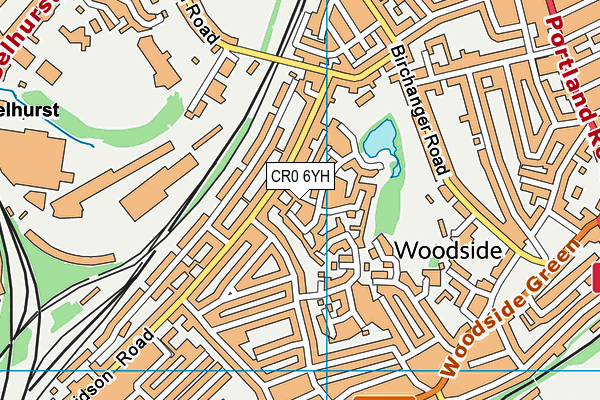 CR0 6YH map - OS VectorMap District (Ordnance Survey)