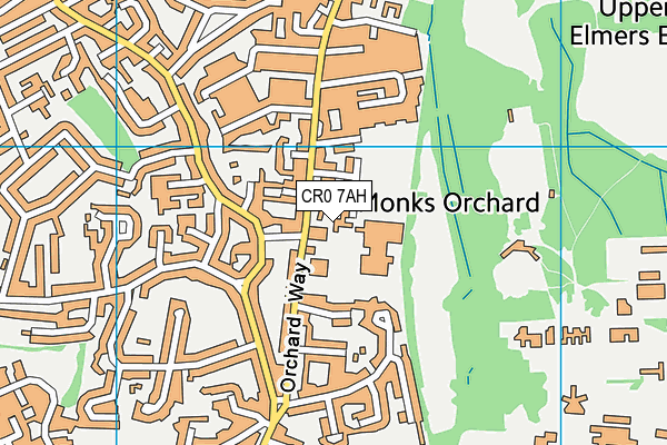 CR0 7AH map - OS VectorMap District (Ordnance Survey)
