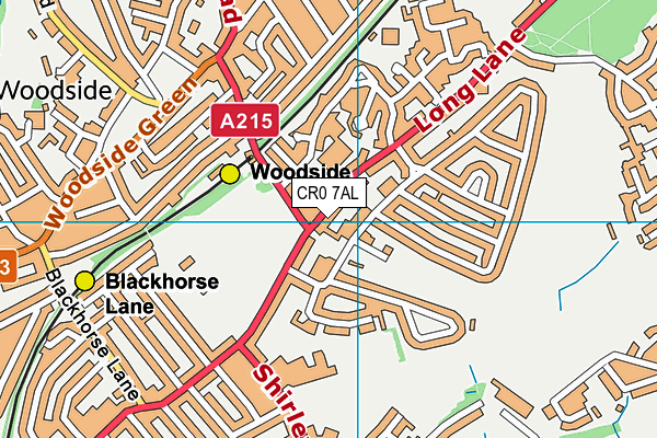 CR0 7AL map - OS VectorMap District (Ordnance Survey)