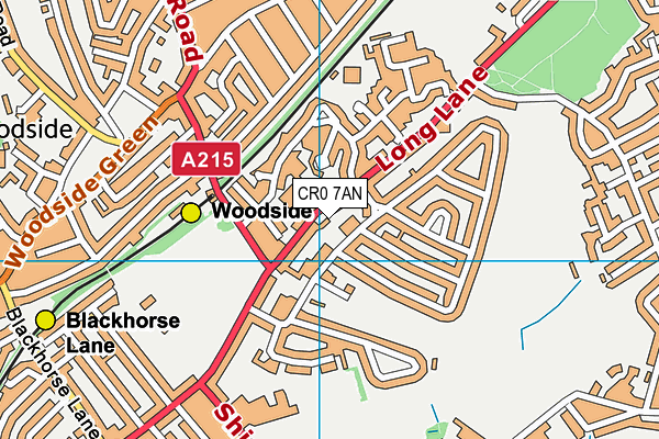 CR0 7AN map - OS VectorMap District (Ordnance Survey)