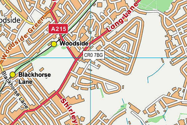 CR0 7BG map - OS VectorMap District (Ordnance Survey)