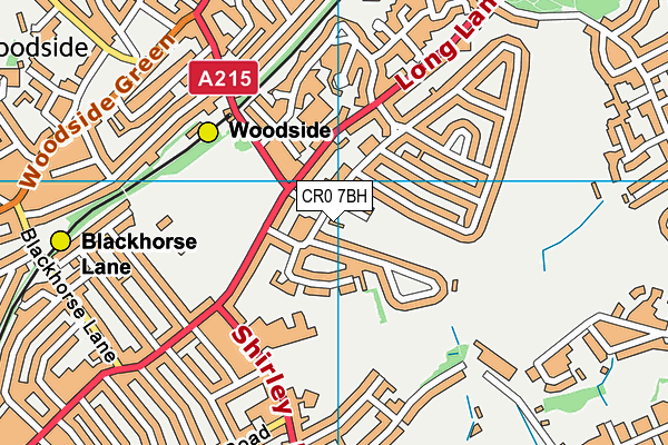 CR0 7BH map - OS VectorMap District (Ordnance Survey)