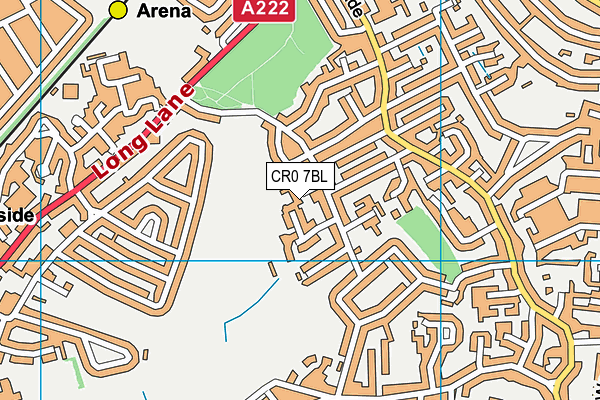 CR0 7BL map - OS VectorMap District (Ordnance Survey)