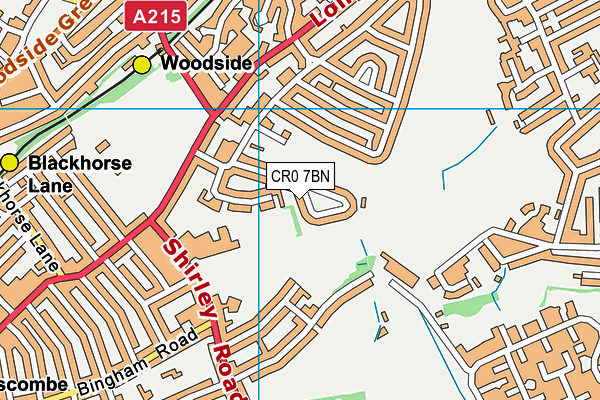 CR0 7BN map - OS VectorMap District (Ordnance Survey)