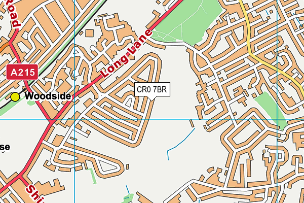 Ashburton Playing Fields map (CR0 7BR) - OS VectorMap District (Ordnance Survey)
