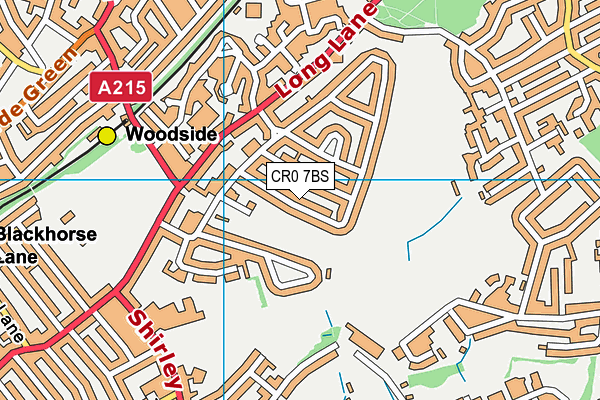 CR0 7BS map - OS VectorMap District (Ordnance Survey)