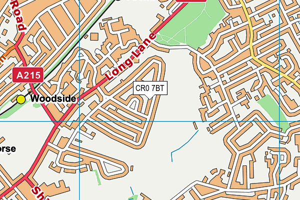 CR0 7BT map - OS VectorMap District (Ordnance Survey)