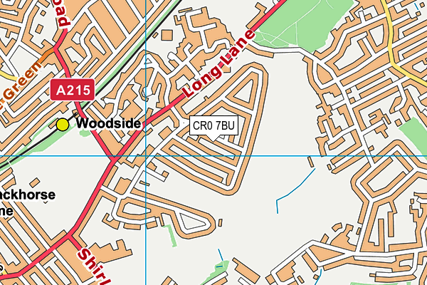 CR0 7BU map - OS VectorMap District (Ordnance Survey)