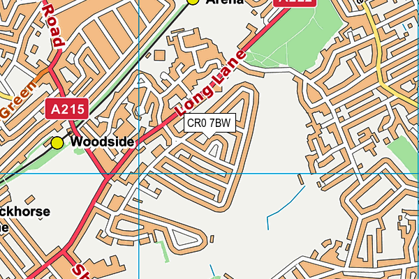 CR0 7BW map - OS VectorMap District (Ordnance Survey)