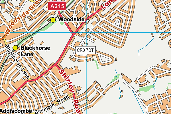 CR0 7DT map - OS VectorMap District (Ordnance Survey)