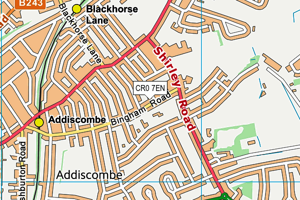 CR0 7EN map - OS VectorMap District (Ordnance Survey)