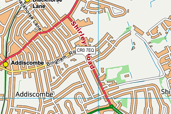 CR0 7EQ map - OS VectorMap District (Ordnance Survey)