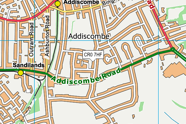 CR0 7HF map - OS VectorMap District (Ordnance Survey)