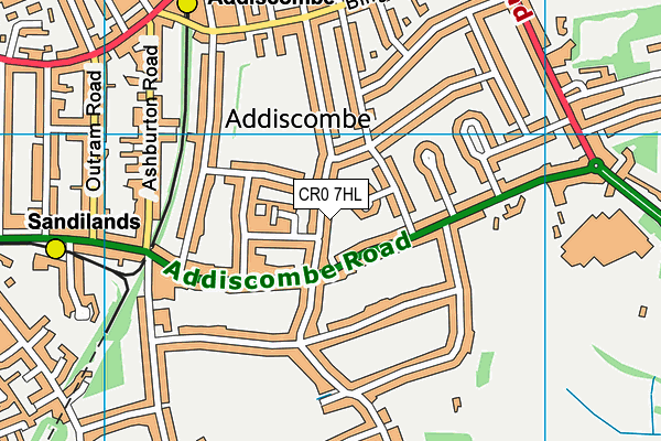 CR0 7HL map - OS VectorMap District (Ordnance Survey)