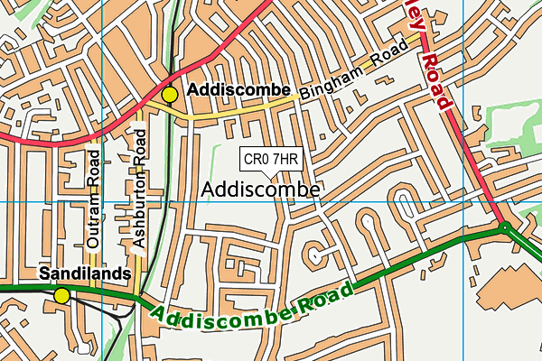 Addiscombe Recreation Ground map (CR0 7HR) - OS VectorMap District (Ordnance Survey)