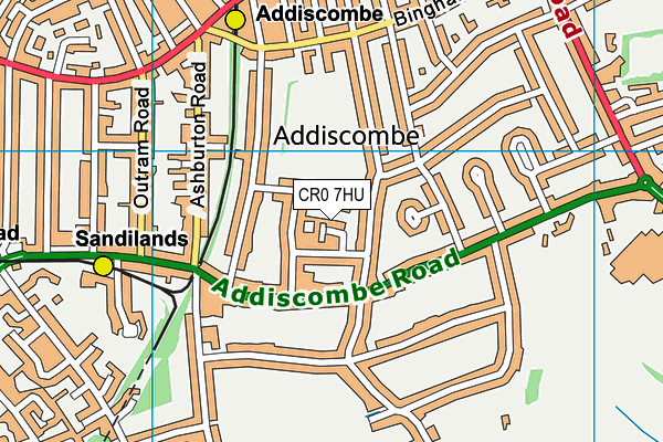 CR0 7HU map - OS VectorMap District (Ordnance Survey)