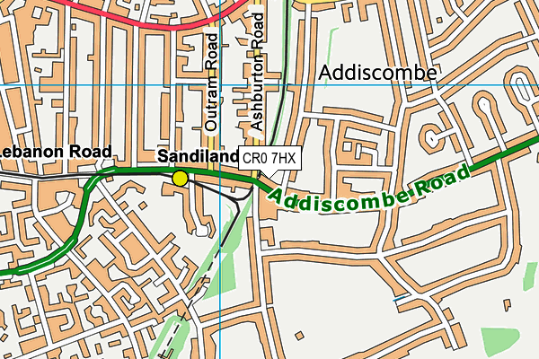 CR0 7HX map - OS VectorMap District (Ordnance Survey)