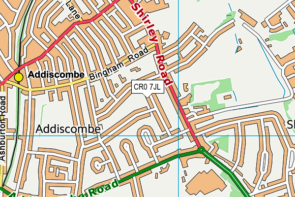 CR0 7JL map - OS VectorMap District (Ordnance Survey)