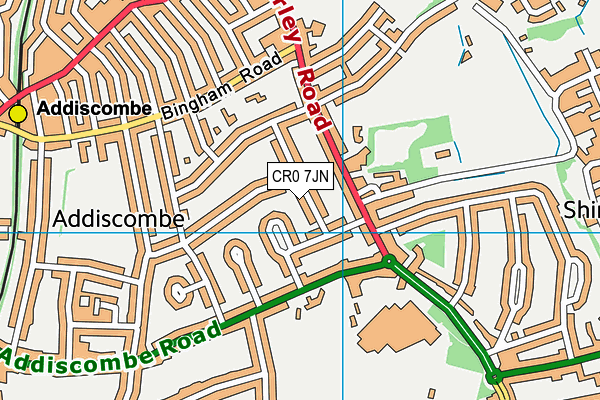 CR0 7JN map - OS VectorMap District (Ordnance Survey)