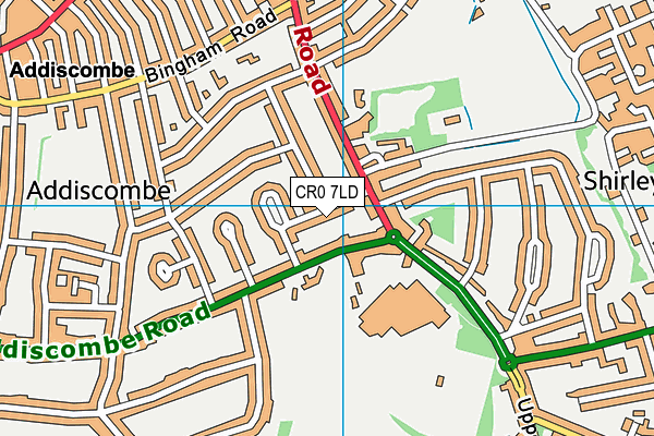 CR0 7LD map - OS VectorMap District (Ordnance Survey)