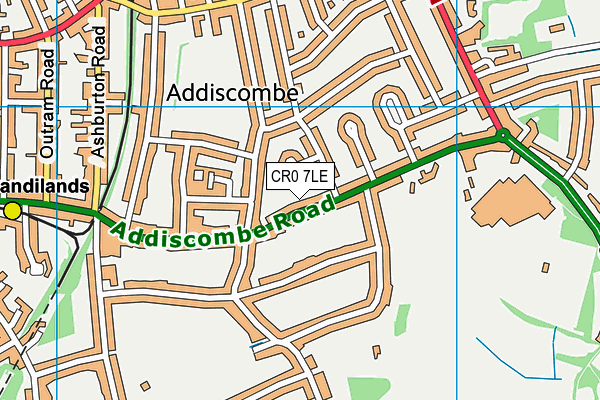 CR0 7LE map - OS VectorMap District (Ordnance Survey)