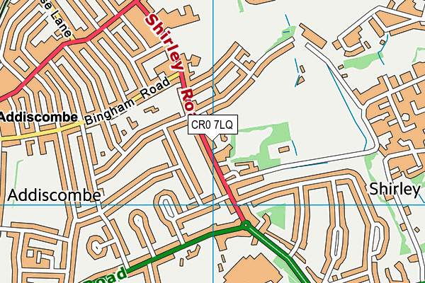 CR0 7LQ map - OS VectorMap District (Ordnance Survey)