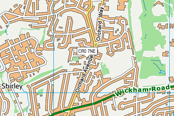 CR0 7NE map - OS VectorMap District (Ordnance Survey)