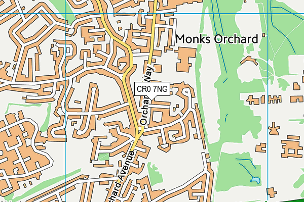 CR0 7NG map - OS VectorMap District (Ordnance Survey)