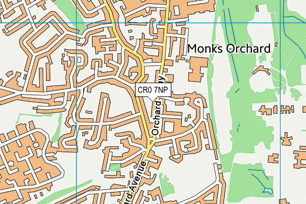 CR0 7NP map - OS VectorMap District (Ordnance Survey)