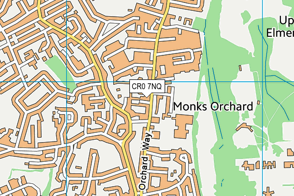 CR0 7NQ map - OS VectorMap District (Ordnance Survey)