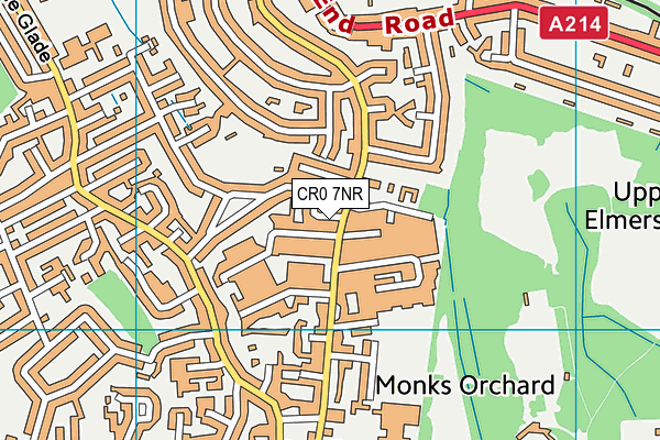 CR0 7NR map - OS VectorMap District (Ordnance Survey)