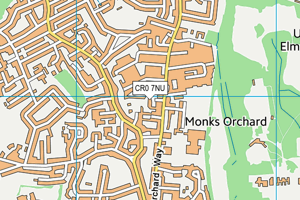 CR0 7NU map - OS VectorMap District (Ordnance Survey)