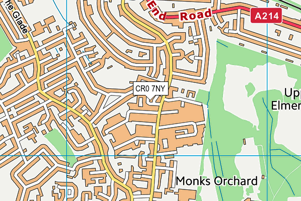 CR0 7NY map - OS VectorMap District (Ordnance Survey)