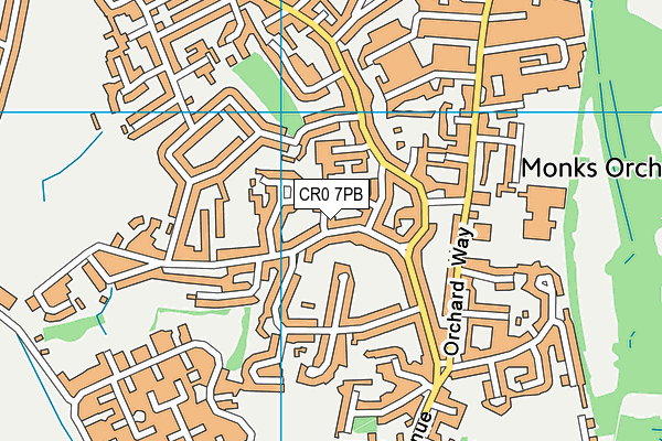 CR0 7PB map - OS VectorMap District (Ordnance Survey)