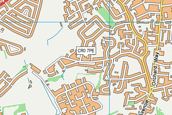 CR0 7PE map - OS VectorMap District (Ordnance Survey)